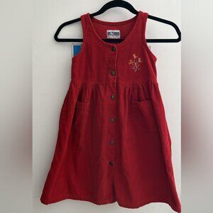 Girls 90s vintage corduroy sun valley dress size 6x